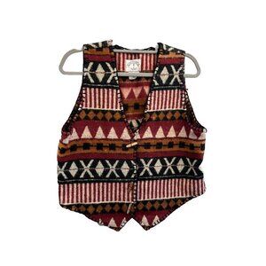 Solutions  vintage  western vest women large vintage fall colors